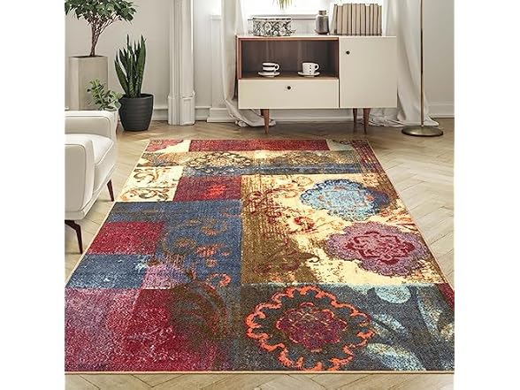 Superior Non-Slip Emory Indoor Area Rug Washable, Brown