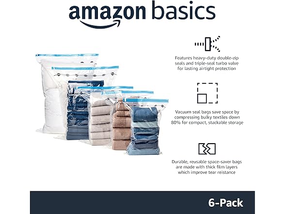 Amazon Basics Multiple Vacuum Compression Bags