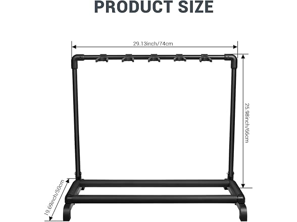 Takywep Foldable Multi Guitar Stand, Heavy-Duty Rolling Rack for Acoustic/Electric/Bass Guitars, Non-Slip Rubber Padding, Portable Storage Display for Home Studio Stage Band Use