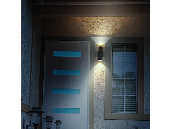 Home Zone 2PK LED Wall Sconce, Black