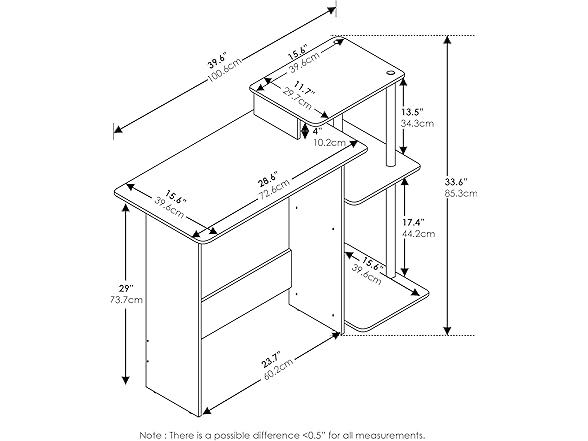 Furinno Efficient Home Computer Desk