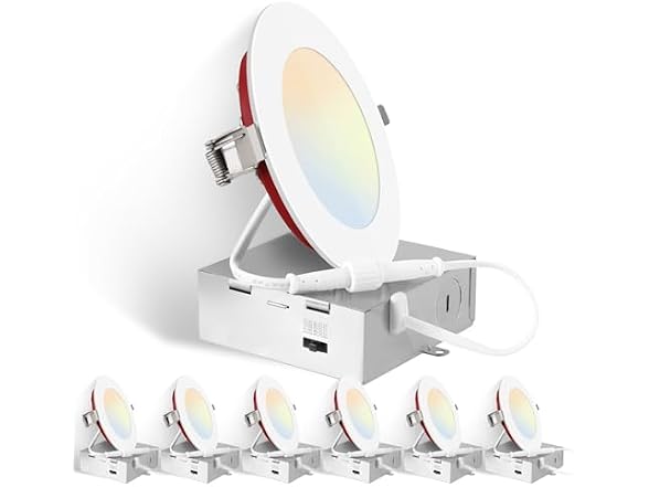 6 Pack Adjustable Recessed Lights
