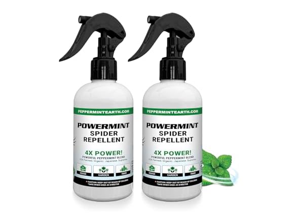Powermint 8 Oz Peppermint Oil Spider Repellent Spray 2-Pack