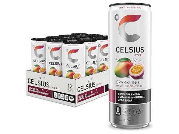 12PK CELSIUS Sparkling Mango Passionfruit