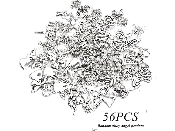 Jdesun Angel Pendant Charms,56pcs