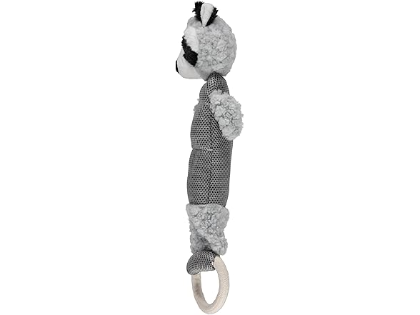 Cudlie Raccoon Plush Dog Toy w/ Rope