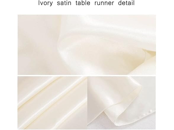LuoluoHouse 5 Pack Ivory Table Runners