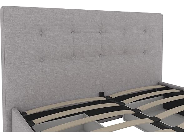DHP Rose Upholstered Platform Bed with U