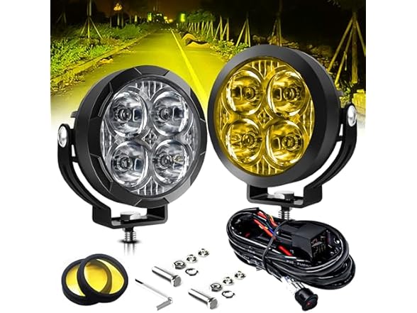 TopAutoGear 3 Inch Round LED Off Road Lights