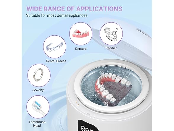 Ultrasonic Retainer Cleaner 25W White