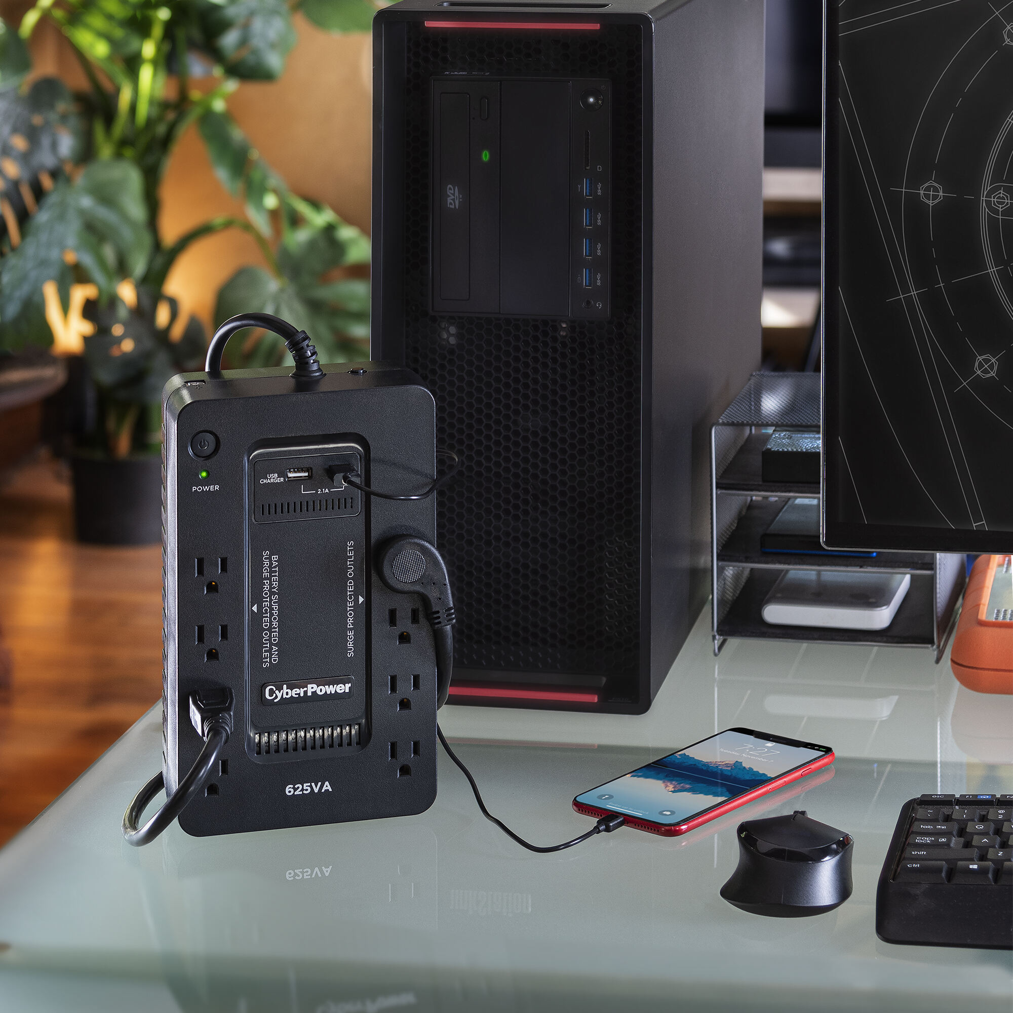 Cyber Power 625VA/360W Desktop UPS W/USB - Gallery 12