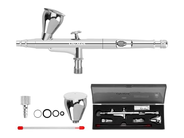 Ovaga Dual-Action Gravity Airbrush Kit