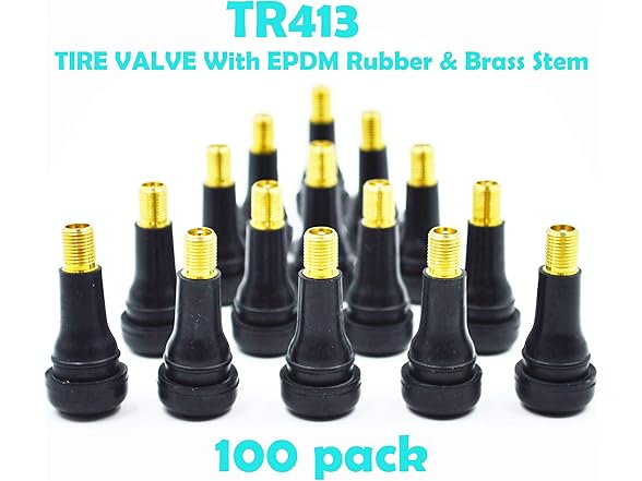 Premium TR413 Rubber Snap-in Valve Stem (100 pcs/ bag)