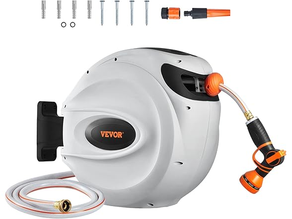 VEVOR Retractable Hose Reel, 65 ft