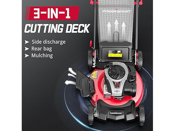 PowerSmart 21" 3-in-1 Gas Push Lawn Mower