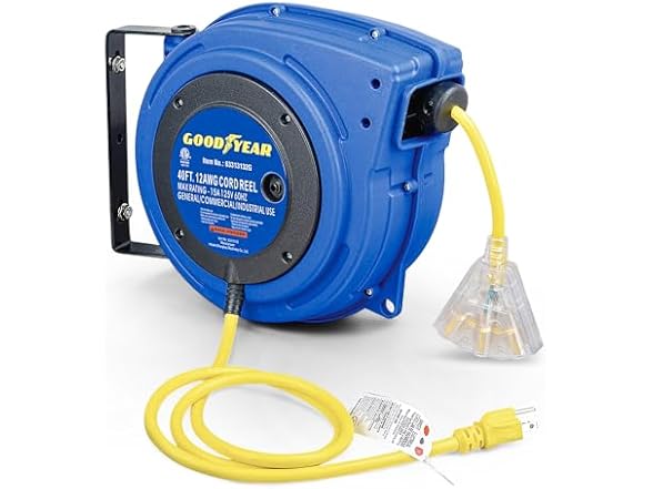 Goodyear Extension Cord Reel 12AWG x 40'