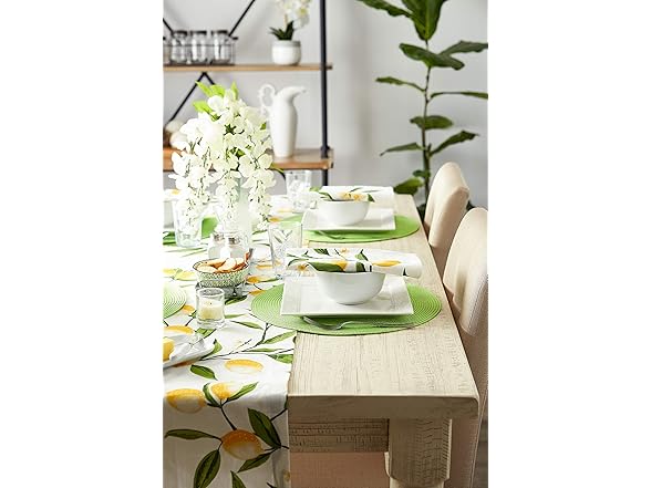 DII Classic Woven Placemat 6Pc Set, Lime