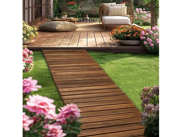 Coperat 12FT Wooden Garden Pathway