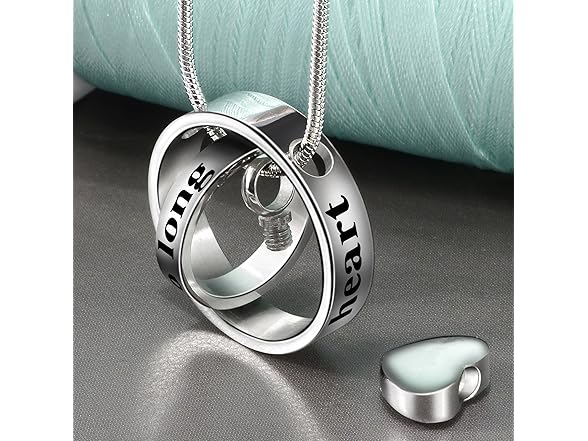 Cremation Silver Heart Locket