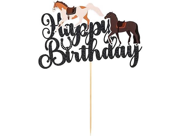 Gyufise 1Pcs Horse Happy Birthday Cake