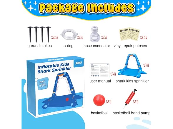 JOSEN W1665 Sprinkler for Kids Outdoor Play