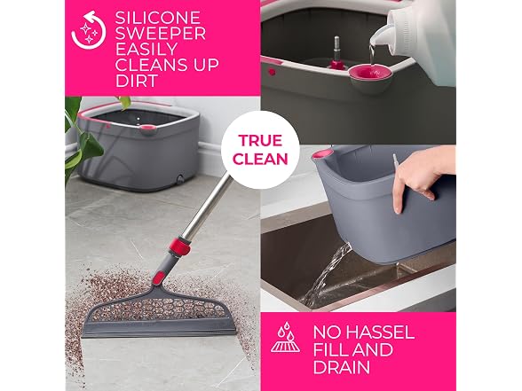True & Tidy True Clean Spin Mop & Bucket