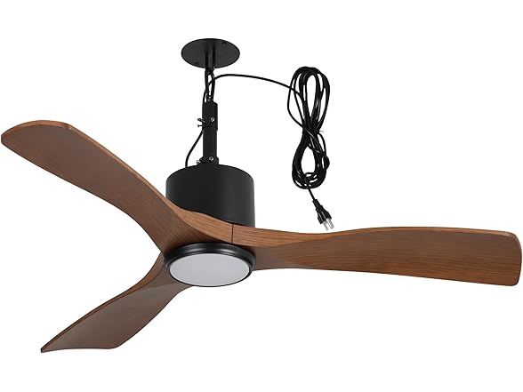 Parrot Uncle F5001BR 42" Outdoor Ceiling Fan, Walnut