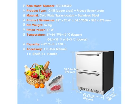 VEVOR 24 inch Undercounter