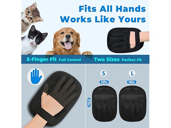 2 PCS Pet Hair Removal Glove