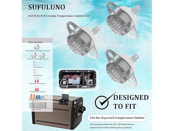Pool Heater Temperature Limiters Kit