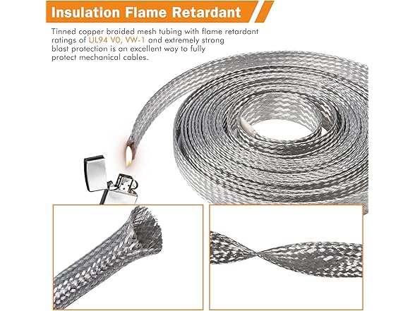 FOURUB Tinned Copper Braided Sleeves