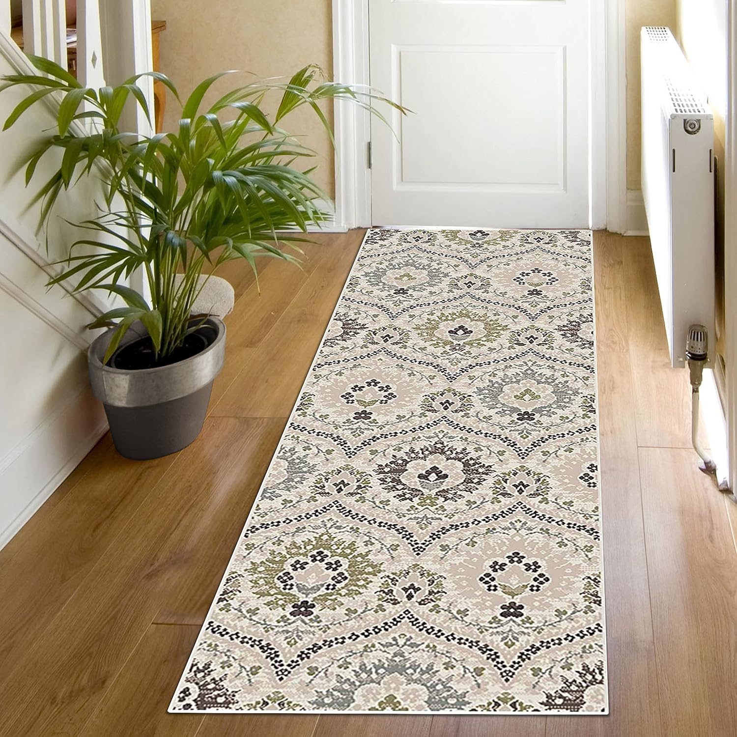 Superior Rustic Floral Damask Washable Indoor Area Rug, 2'7"x6' - Gallery 5