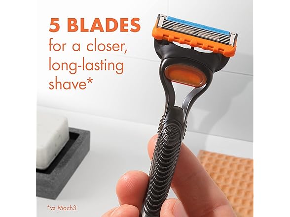 Gillette Fusion5 Razor Refills for Men, 8 Razor Blade Refills