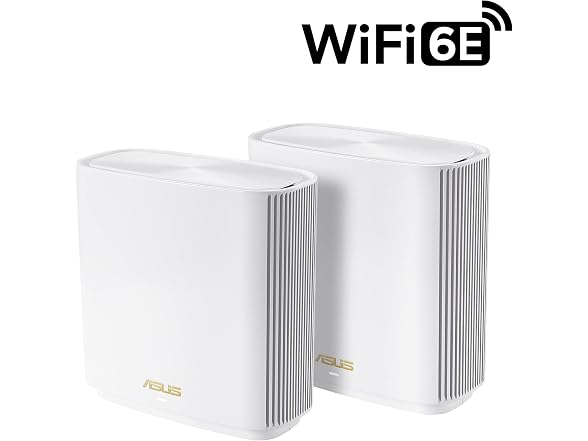 ASUS ZenWiFi Whole-Home Tri-band Mesh WiFi 6E System (ET8 2PK)