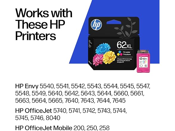 HP 62XL Tri-Color High-Yield Ink