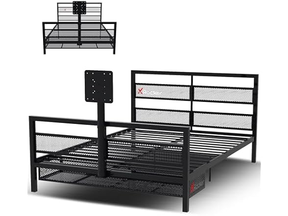 X Rocker Full Gaming Bed, Rotating TV Mount