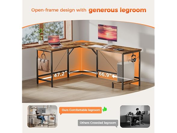 Mericonia L Shaped Computer Desk