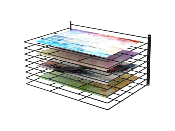Wall-Mounted Art Drying Rack, 8-Shelves