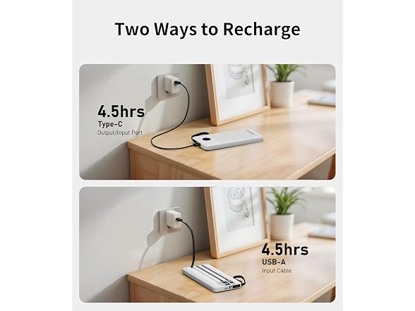EEIVOL Charger Power Bank 4 Cables