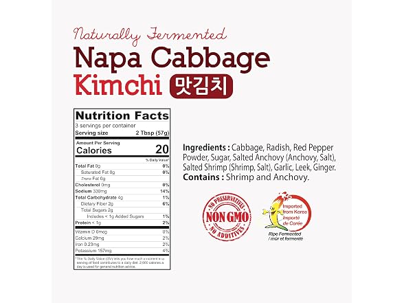 Jayone Korean Canned Kimchi, Napa Cabbage Kimchi
