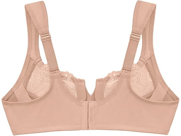 Glamorise Women Low Cut Wonderwire Lace Bra