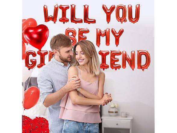 Will You Be My Girlfriend Balloons 