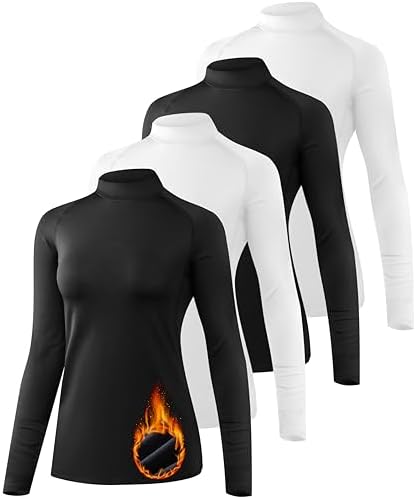 4 Pack Women's Thermal Long Sleeve Tops