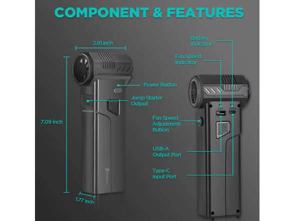 Pursuit R55 5-in-1 Jump Starter, Inflator, Booster