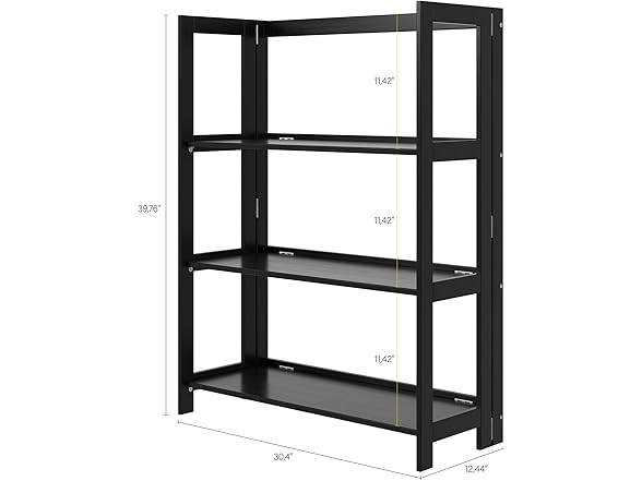 Jela USA 3 Shelf Folding Bookcase