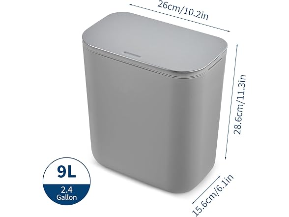 Compost Bin Kitchen for Countertop or Under Sink,2.4 Grey