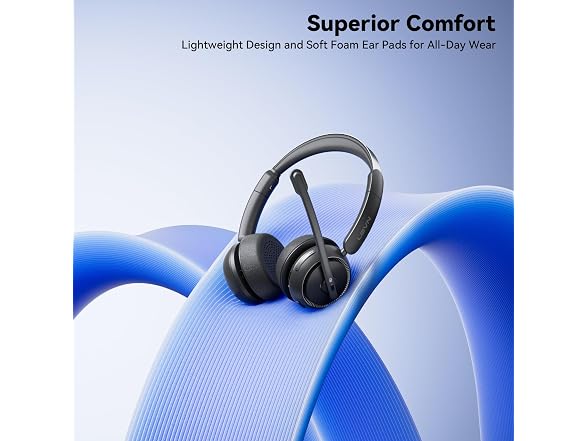 LEVN Wireless Headset with Mic for Work - Gallery 5