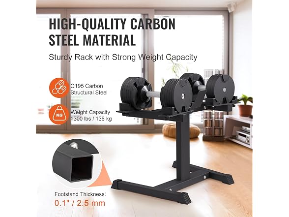 Adjustable Dumbbell Stand, Home Fitness Rack and