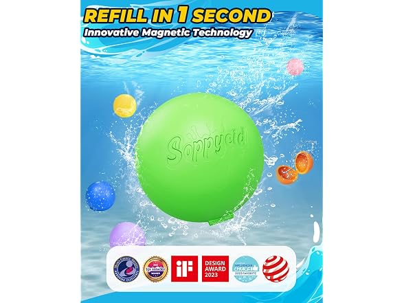 Reusable Water Balloons:16 Pack Refillable
