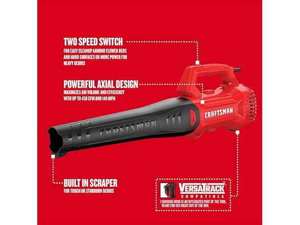 CRAFTSMAN CMEBL710 Corded Leaf Blower,
